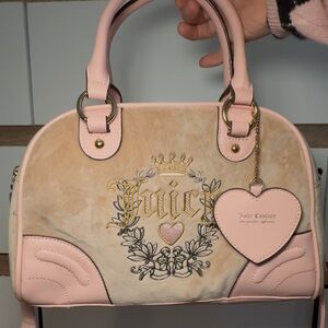 Juicy Couture Pink and Tan Satchel